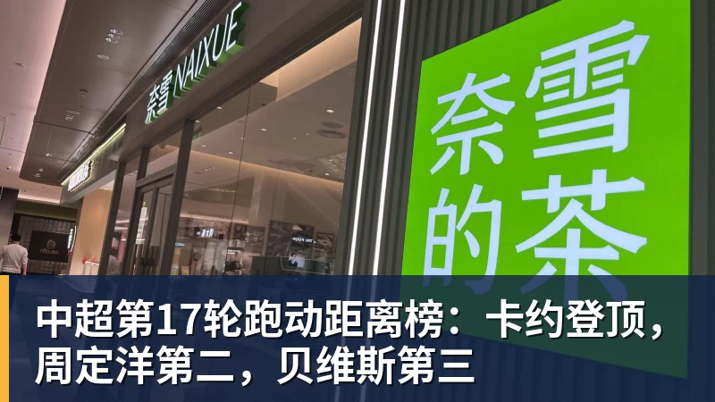 好博体育中超第17轮跑动距离榜：卡约登顶，周定洋第二，贝维斯第三